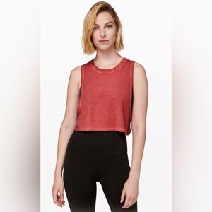 lululemon athletica Muscle Love Crop Tank Fade in Washed Brick Rose